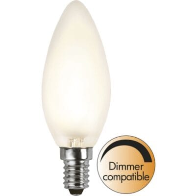 LED-pære E14 C35 matt - 4,0w - 2700K - Dimbar