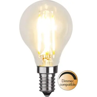 LED-pære E14 P45 Klar - 4,2w - 2700K - Dimbar