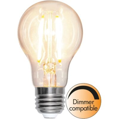 LED-lamp E27 A60 transparant - 8,0 W - 2700K - dimbaar
