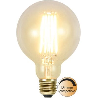 LED-lamp E27 G95 Soft Glow - 3,6 W - 2100K - Dimbaar
