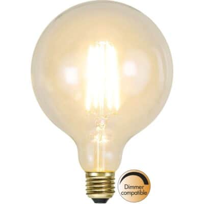 LED-lamp E27 G125 Soft Glow - 3,6 W - 2100K - Dimbaar