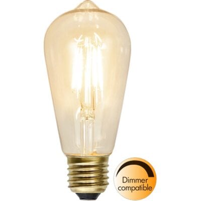 LED-lamp E27 ST58 Soft Glow - 1,6 W - 2100 K - Dimbaar
