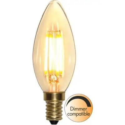 LED-pære E14 C35 myk glød - 4,5w - 2100K - dimbar