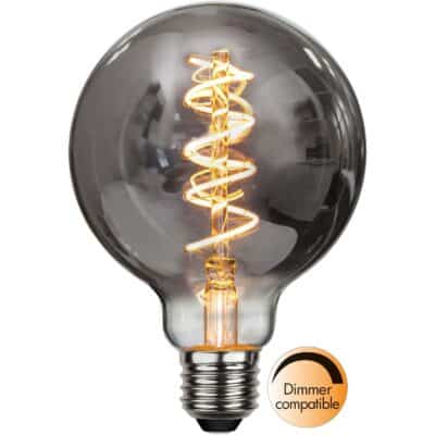 LED-lamp E27 G95 Decoled Spiral Smoke - 2,0 W - 2100K - Dimbaar