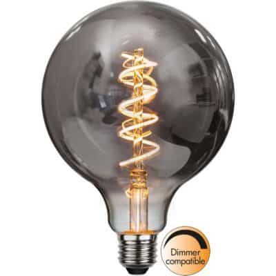 LED-lamp E27 G125 Decoled Spiral Smoke - 2,0 W - 2100K - Dimbaar