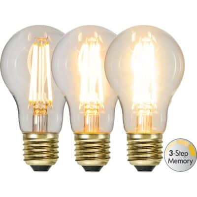 LED-lamp E27 A60 Soft Glow met 3-staps geheugen - 6,5 W - 2100 K - 3-staps dimfunctie (met geheugen)