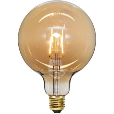 LED-lamp E27 G125 effen amberkleurig - 0,75W - 2000K