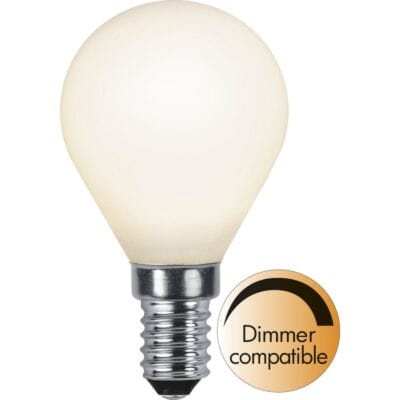 LED-lamppu E14 P45 läpinäkymätön filamentti RA90 - 5,0 W - 2700 K - Himmennettävä