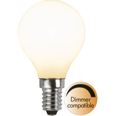 LED-lamppu E14 P45 läpinäkymätön filamentti RA90 - 5.0 W - 3000 K - Himmennettävä