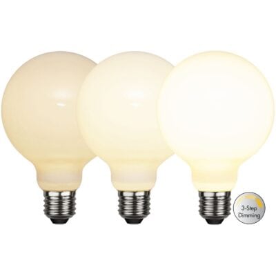 LED-lamp E27 G95 Opaque Filament RA90 3-staps - 7,5W - 2700K - 3-staps dimbaar