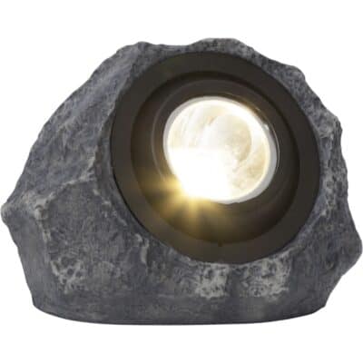 Star Trading - Solar cell lighting - Solar cell decoration Rocky - Gray - 16cm
