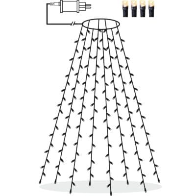 Julgransslinga Serie LED - LED - 160st ljusskällor - 10cm