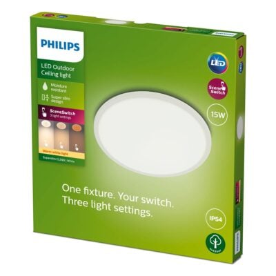 Philips - SuperSlim Ceiling SSW 15W 27K Valkoinen IP54