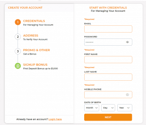 MyBookie Account Setup