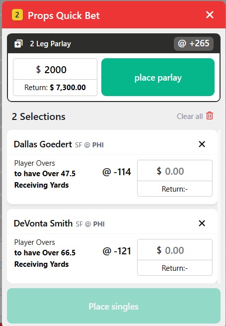 Betonline same game parlay