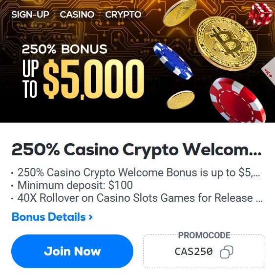 250 crypto casino bonus betus
