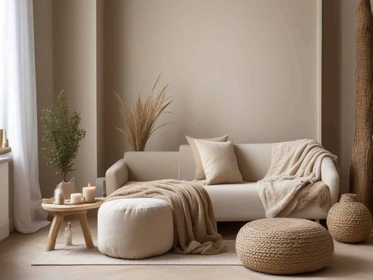Idée déco salon beige