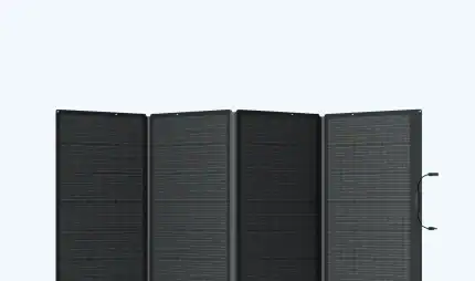 Ecoflow 400W foldable solar panel for outdoor power solutions.