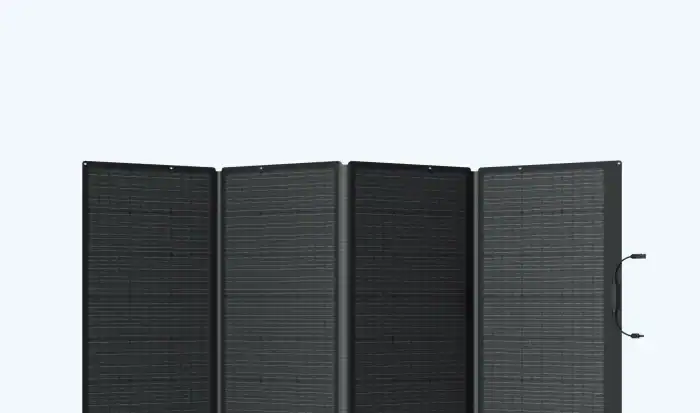 Ecoflow 400W foldable solar panel for outdoor power solutions.