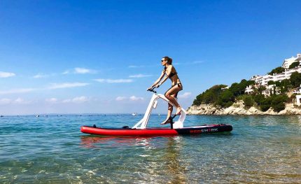 Red Shark Adventure Water Bike for fun water activities at Yellystone Outdoors.