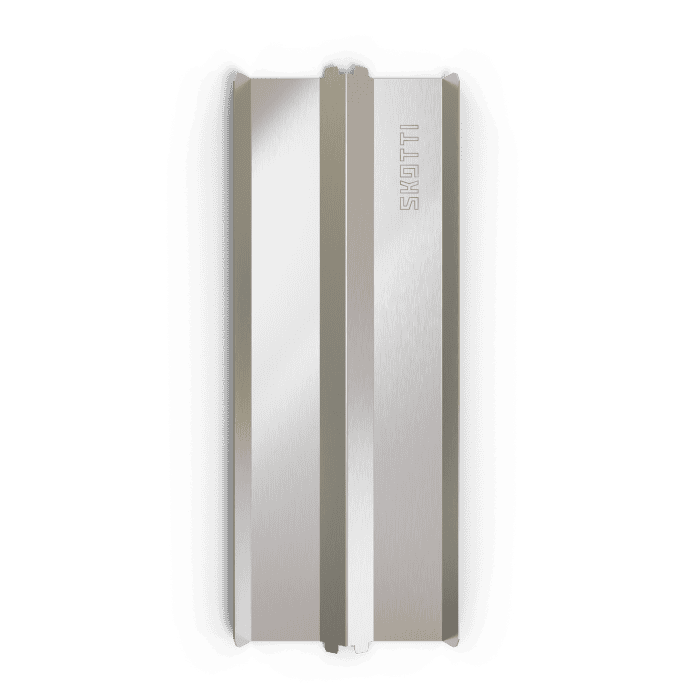 Stainless steel Skotti Smak grill accessory for outdoor cooking and camping.
