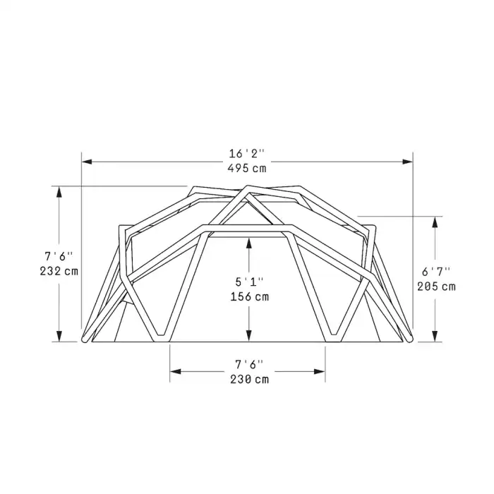 Durable outdoor Cloudbreak shelter with sturdy frame for camping and outdoor activities.