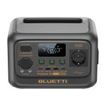 Portable Bluetti 30 V2 power station with digital display and multiple outlets for outdoor use.