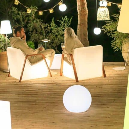 Solar-powered outdoor lighting for cozy evenings.