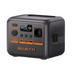 Compact Bluetti AC50P portable power station with multiple outlets and digital display.