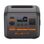 Portable Bluetti AC50P power station for outdoor camping and emergency backup.