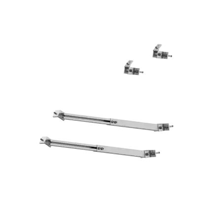 Adjustable EcoFlow bracket system for facade installation, durable metal construction.