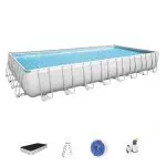 Above-ground swimming pool frame kit for easy backyard installation and durable outdoor use.