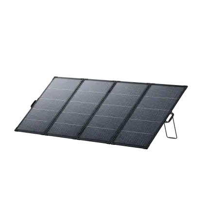Bifacial portable solar panel for outdoor power generation.