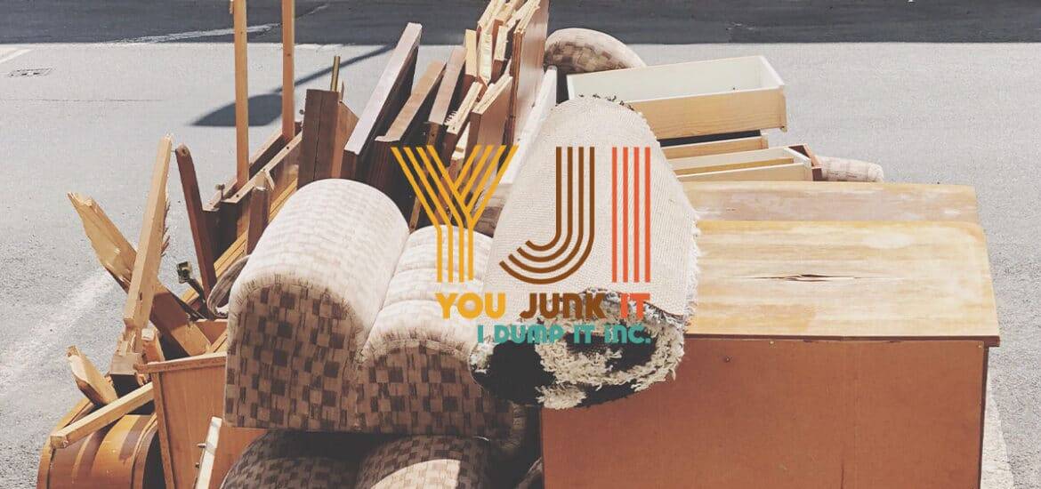 Discarded furniture and household items for junk removal by You Junk It… I Dump It.