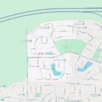 Map of Sunset Valley neighborhood showing streets, parks, and lakes for easy navigation and local exploration.