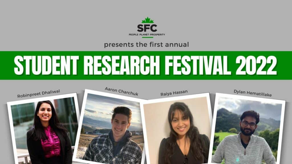 Young Canadians for Resources students at the 2022 Student Research Festival promoting resource industry careers.