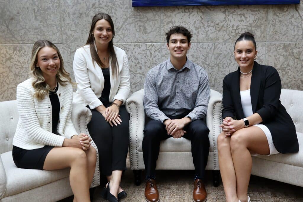 Young Canadians for Resources group photo at YCR event promoting Canadian natural resources and resource sector careers.