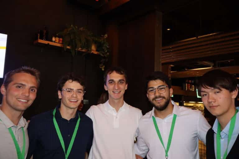 Young adults at Young Canadians For Resources event, representing resource industry advocates.