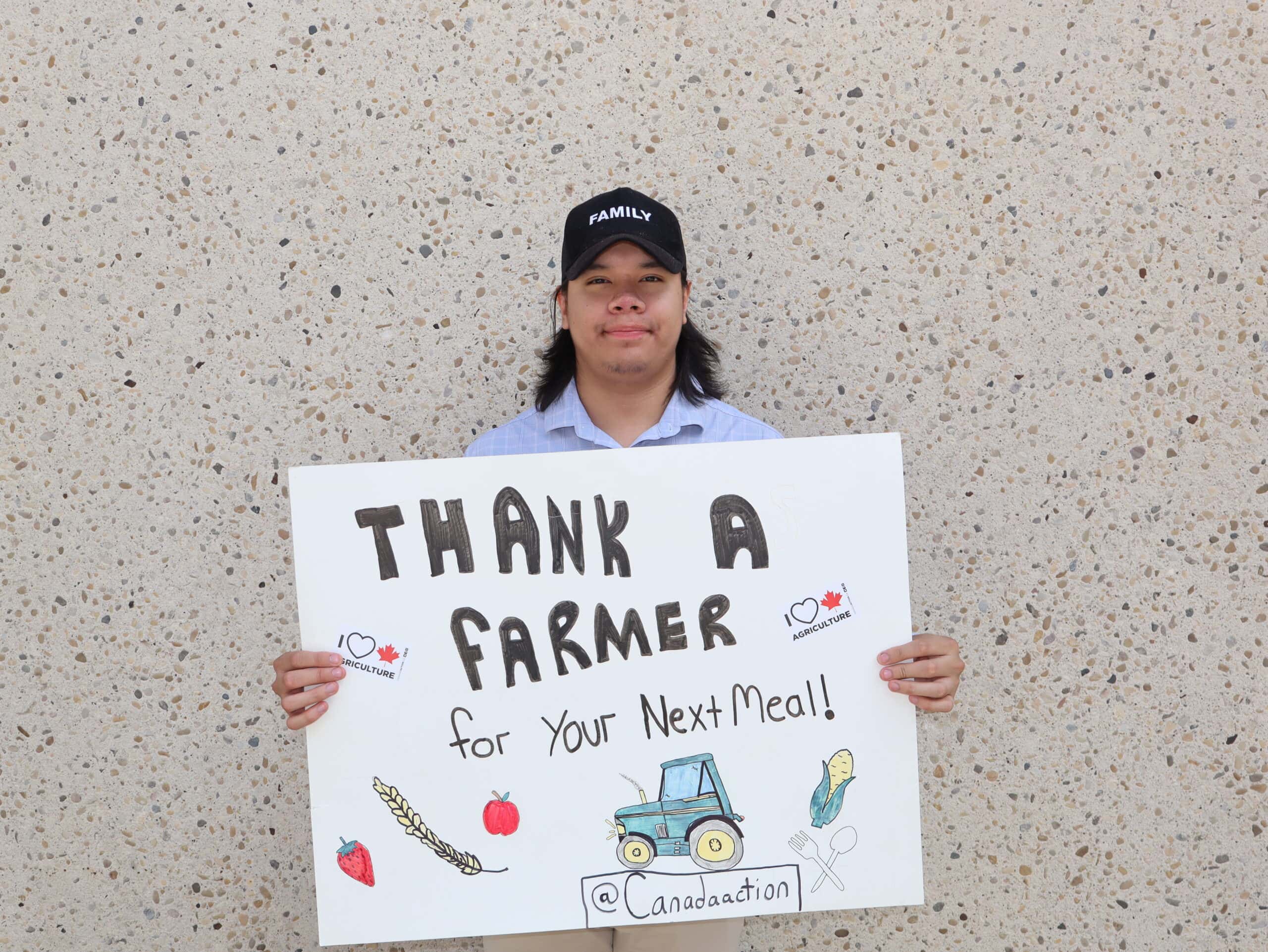 Thank a farmer for your next meal, agriculture appreciation, young Canadian for resources, YCR, support for local farmers, farm awareness, rural lifestyle, sustainable farming, food security awareness, community farming.