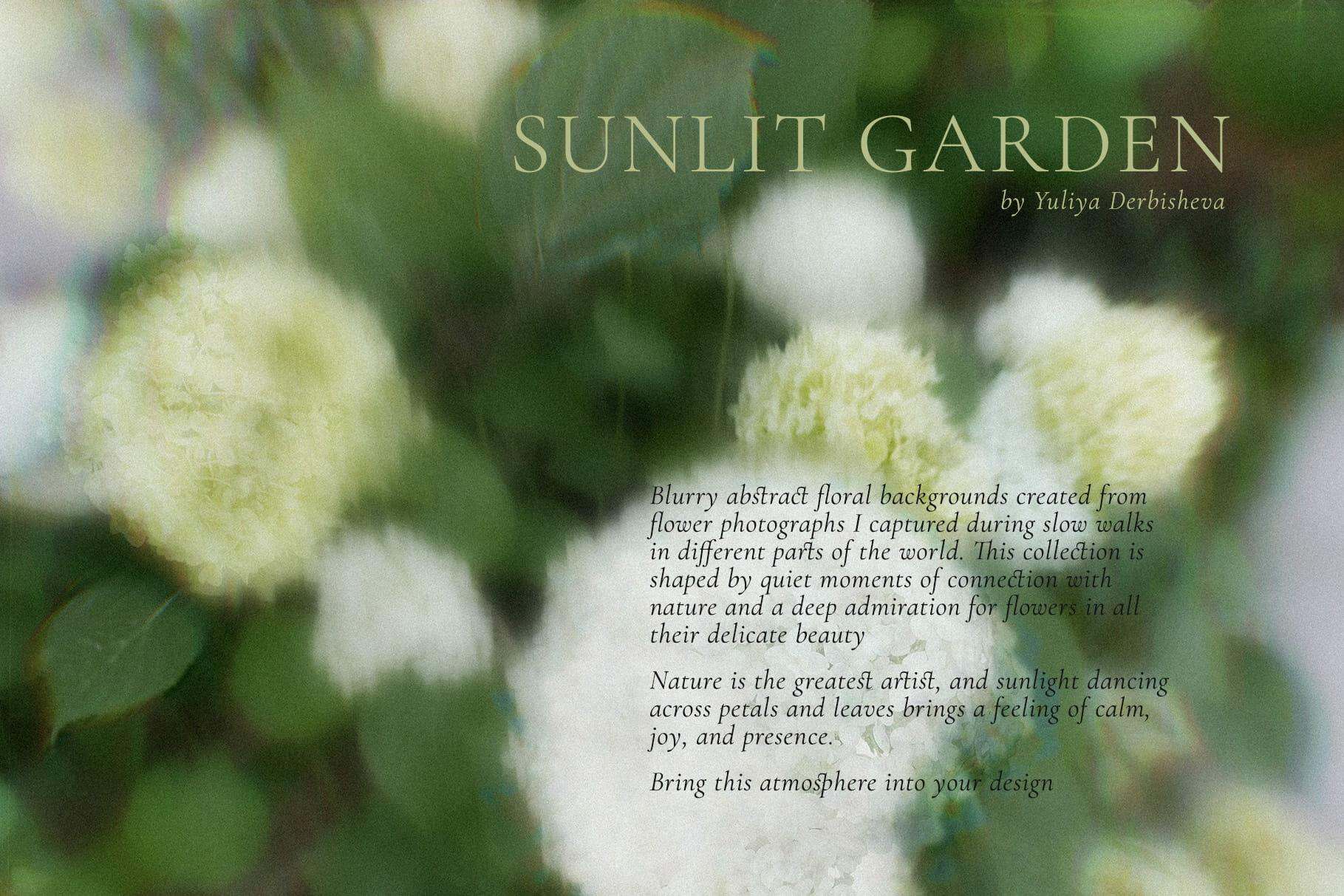 Sunlit Garden – Blurry & Glitch Abstract Flower Backgrounds - Image 2