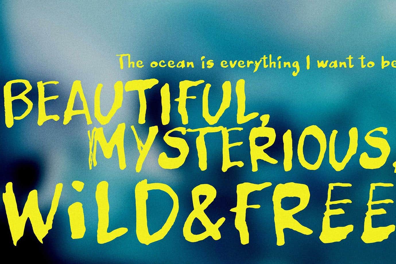 Coral reef Ink Handwriting font with organic ocean texture - Image 4