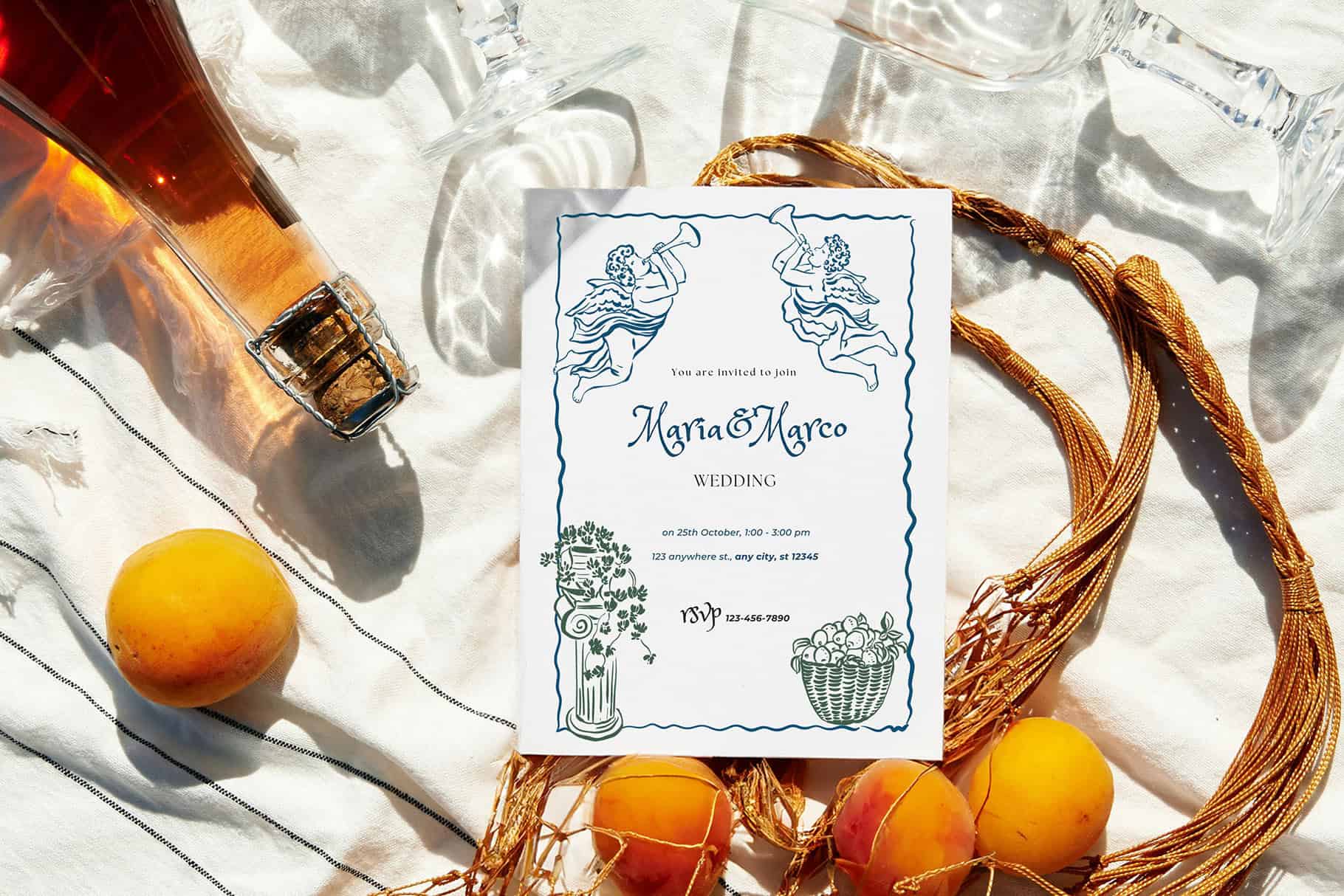 Mediterranean Dolce Vita illustrations doodle vector - Image 6