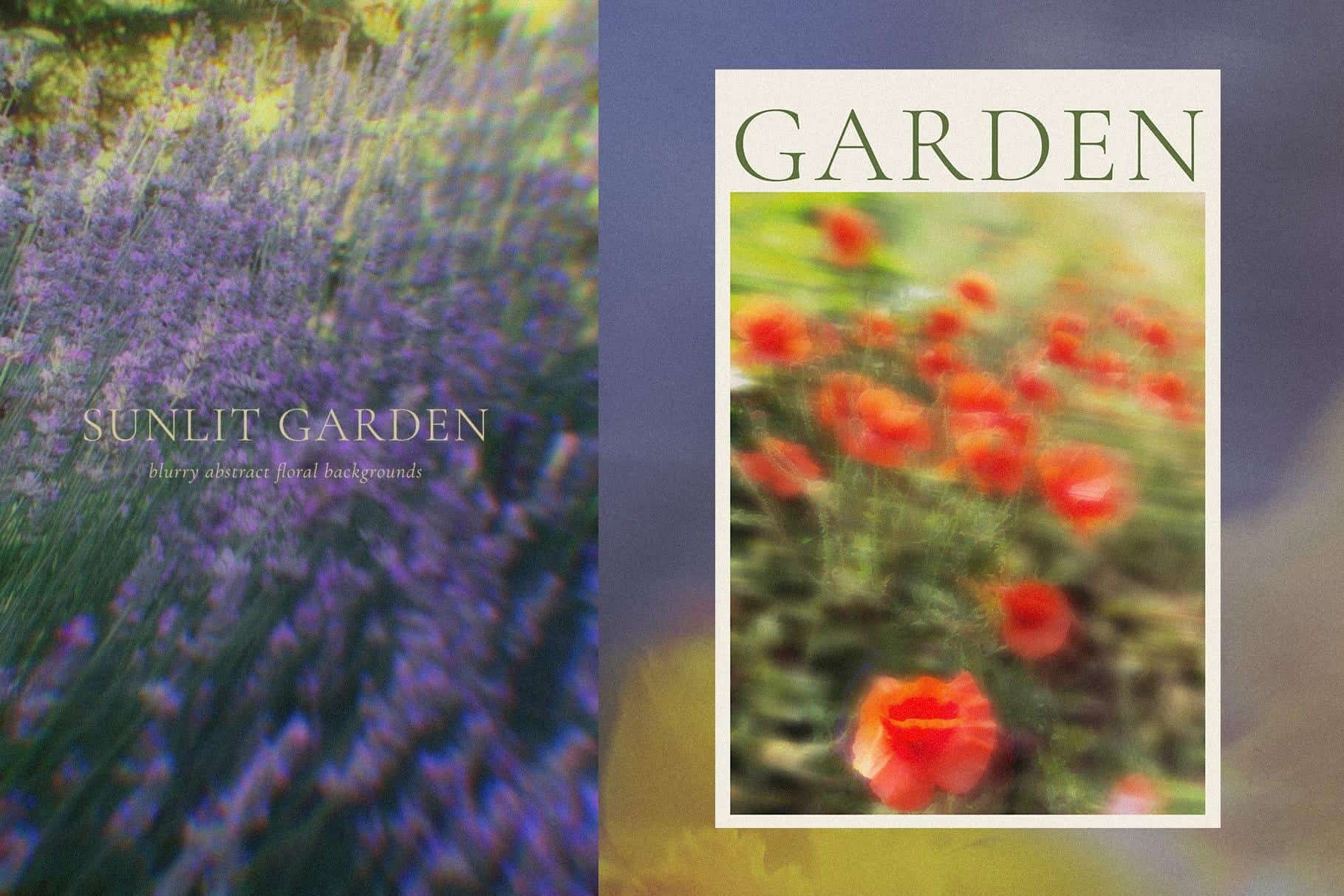 Sunlit Garden – Blurry & Glitch Abstract Flower Backgrounds - Image 8