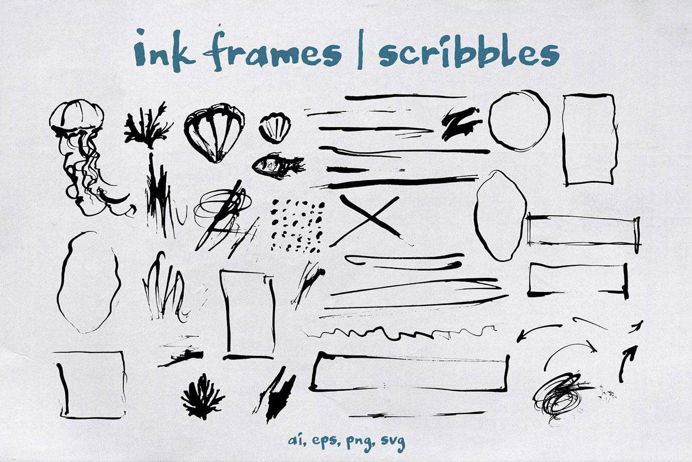 Coral reef Ink Handwriting font with organic ocean texture - Image 10