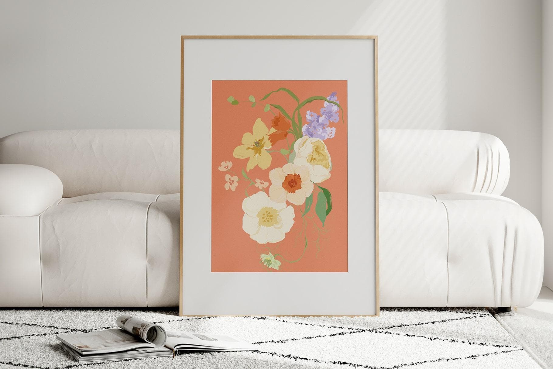 Wildflower garden retro flowers illustrations - Image 11
