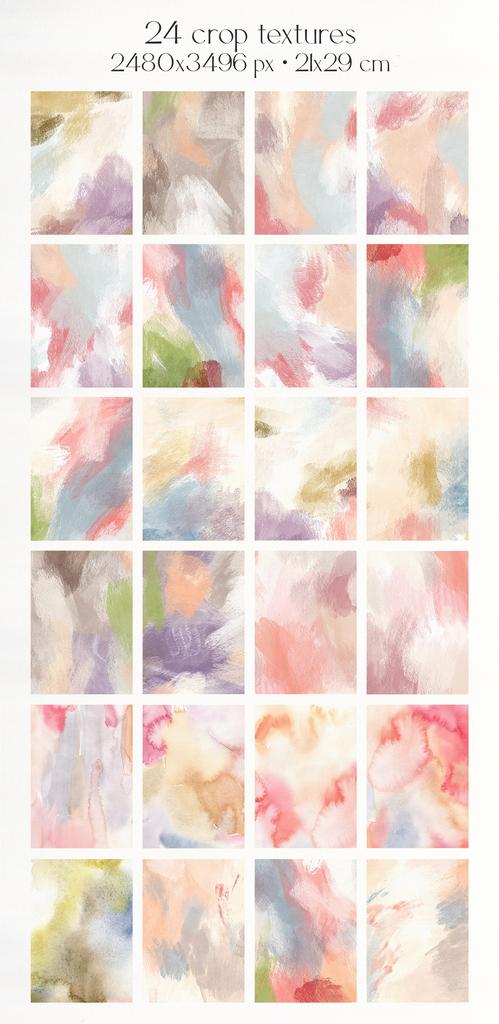 Neutral & Pastel abstract backgrounds and flowers illustration design - Image 12