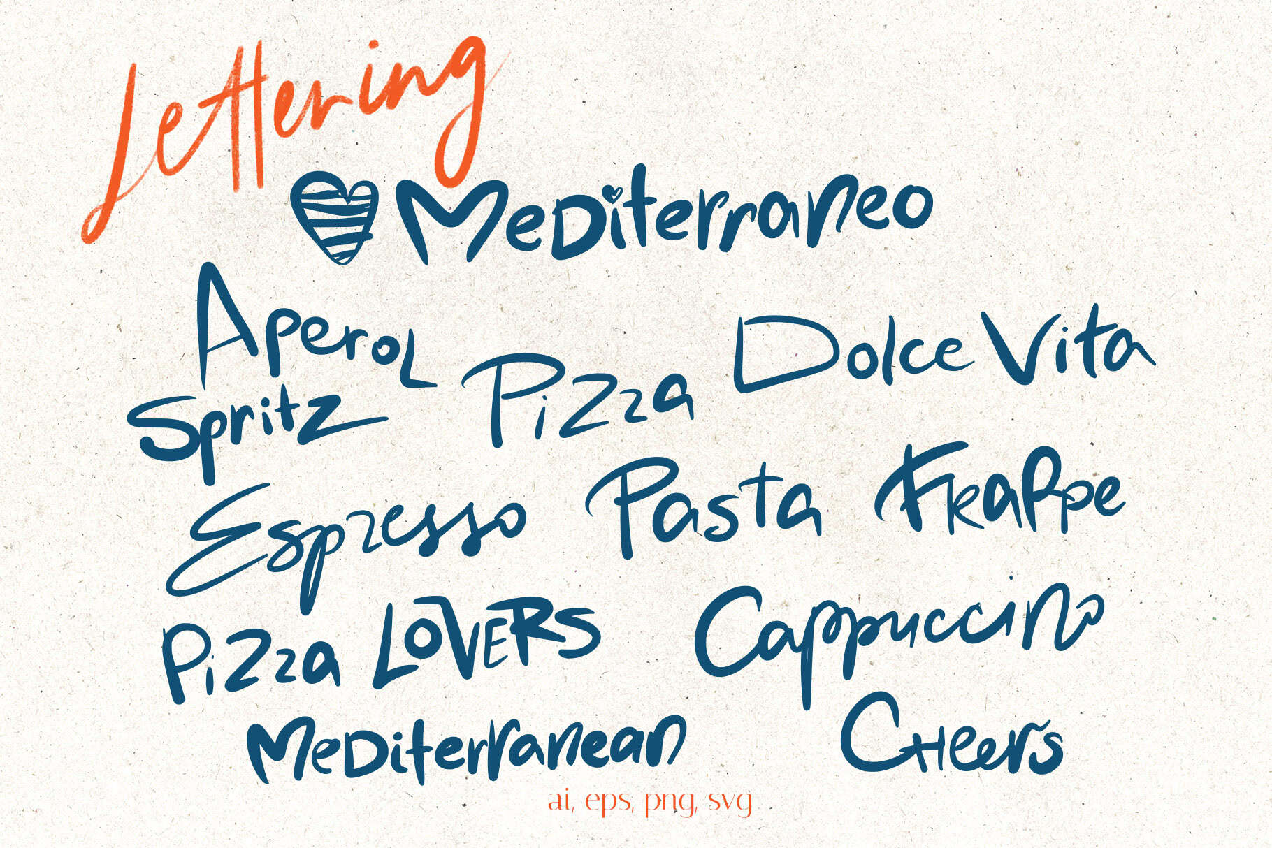 Mediterranean Dolce Vita illustrations doodle vector - Image 14