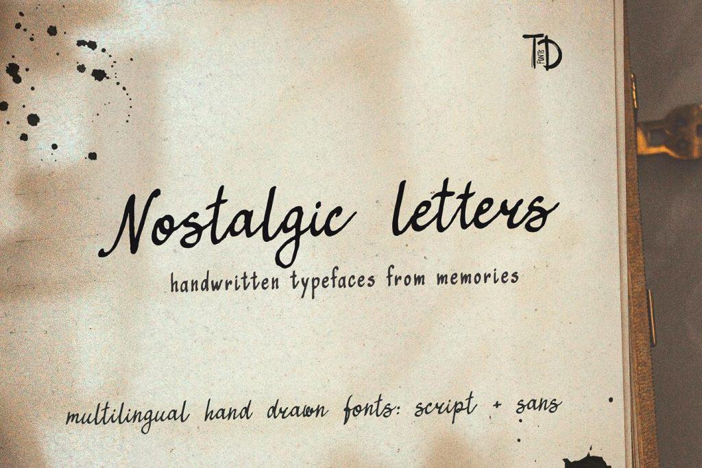 Nostalgic handwritten letters and typefaces from memories.
