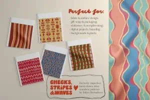 Checks Stripes Waves patterns 02