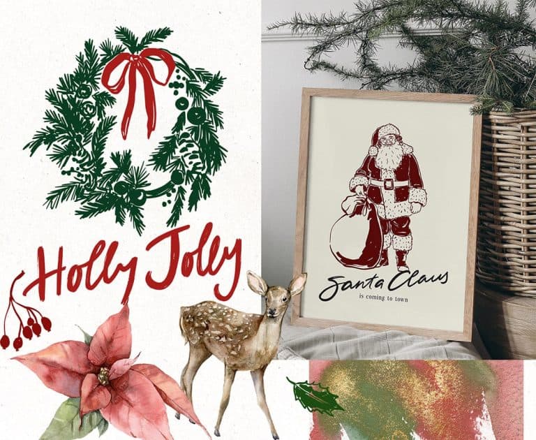 Christmas trends Design 2025 2026 illustrations hand drawn